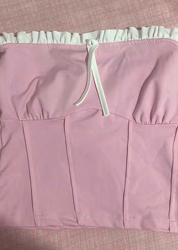 Pembe Straplez Crop
