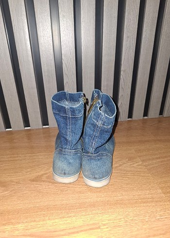 38 Beden Fermuarlı Kot Kadın Ayakkabı