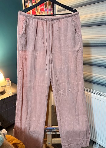 Defacto Pembe Keten Pantolon