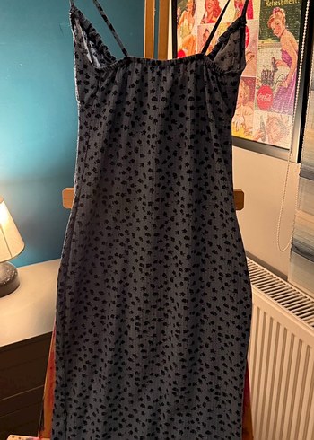 Mavi Drapeli Midi Kadın Elbise - Görsel 2