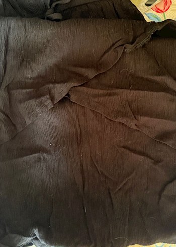 Siyah Keten Bohem Uzun Elbise - Görsel 4