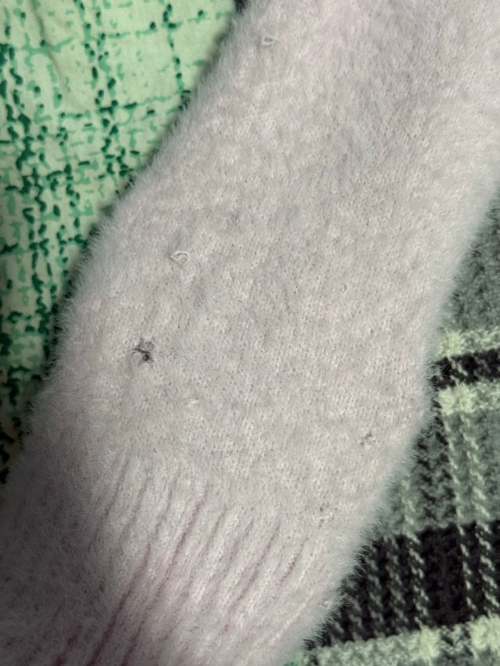 Bershka Toz Pembe Boğazlı Triko Crop Kadın Kazak - Görsel 3