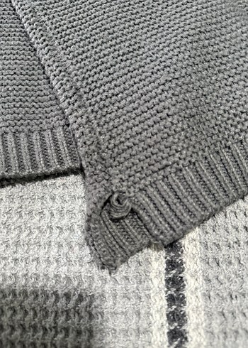 H&m Gri Kadın Boğazlı Triko Kazak - Görsel 5