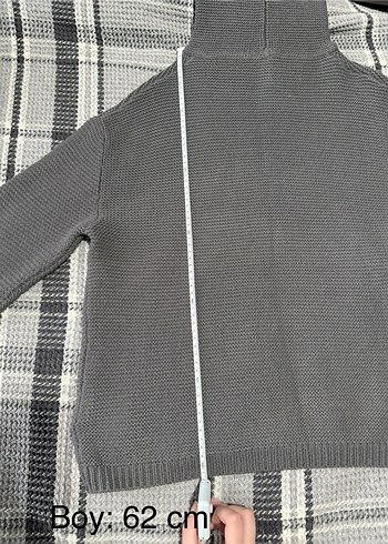 H&m Gri Kadın Boğazlı Triko Kazak - Görsel 2