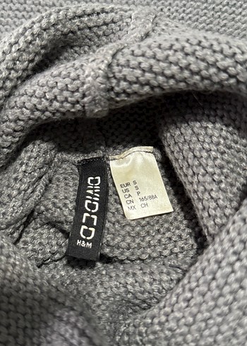 H&m Gri Kadın Boğazlı Triko Kazak - Görsel 4