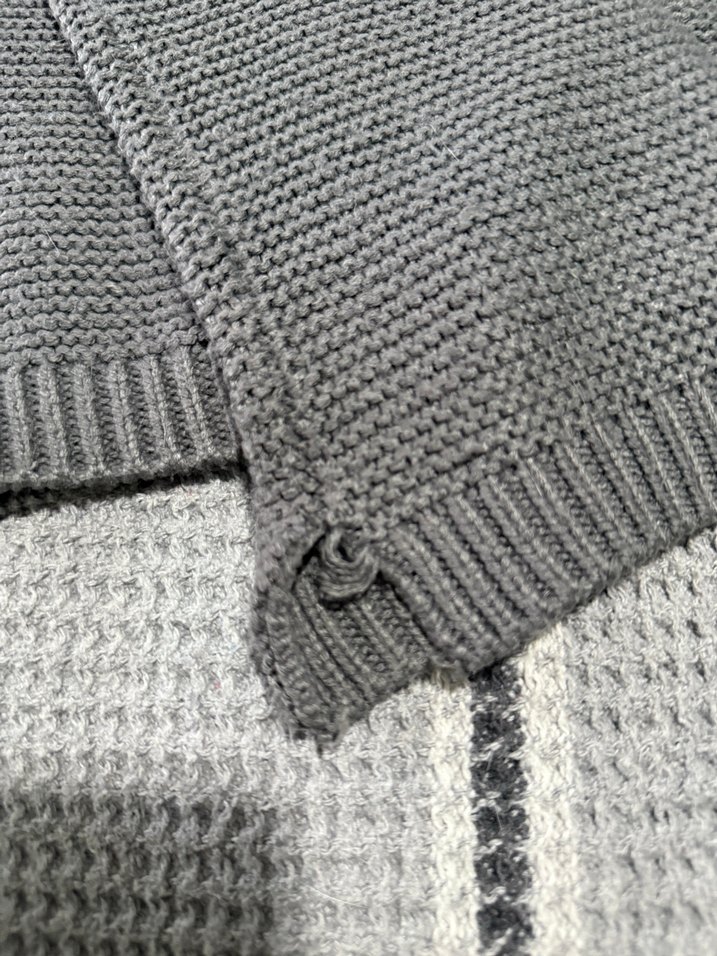 H&m Gri Kadın Boğazlı Triko Kazak - Görsel 5