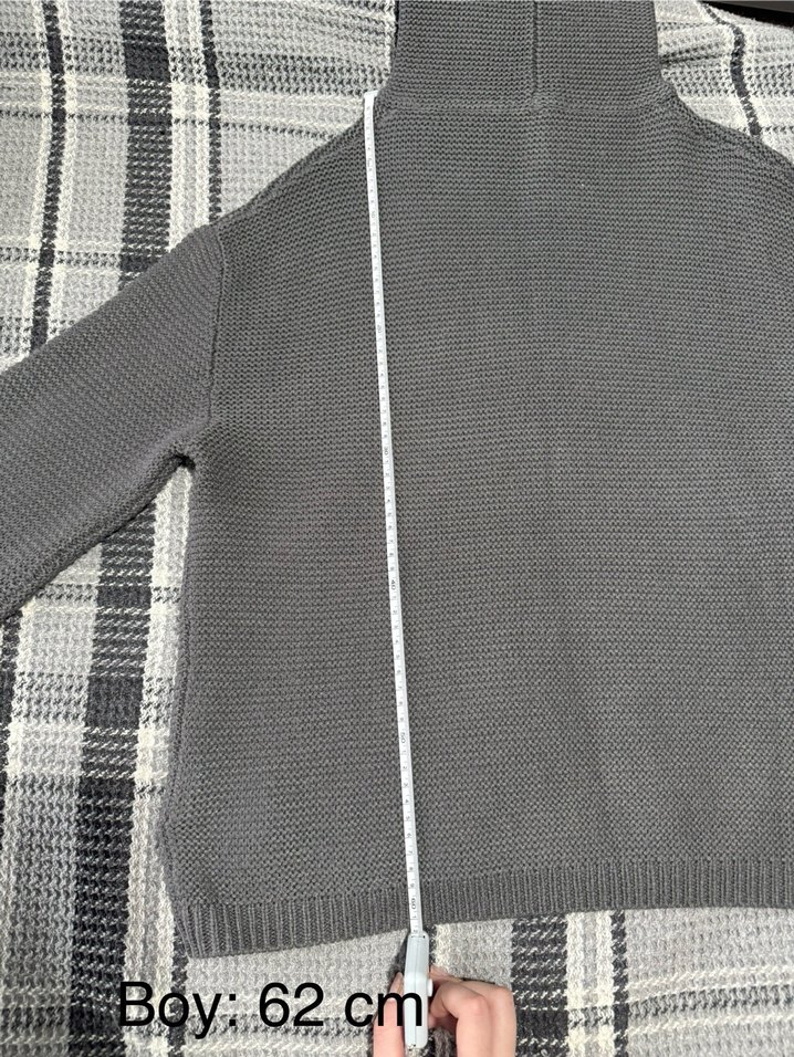 H&m Gri Kadın Boğazlı Triko Kazak - Görsel 2