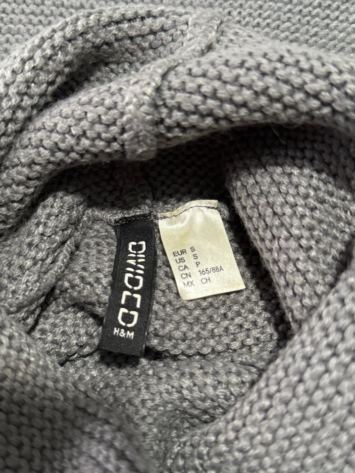 H&m Gri Kadın Boğazlı Triko Kazak - Görsel 4