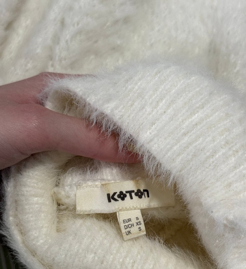 Koton Beyaz Yumuşak Kazak - Görsel 4