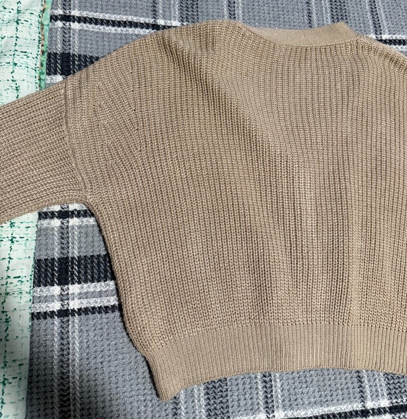 Koton Bej V Yakalı Triko Hırka - Görsel 2