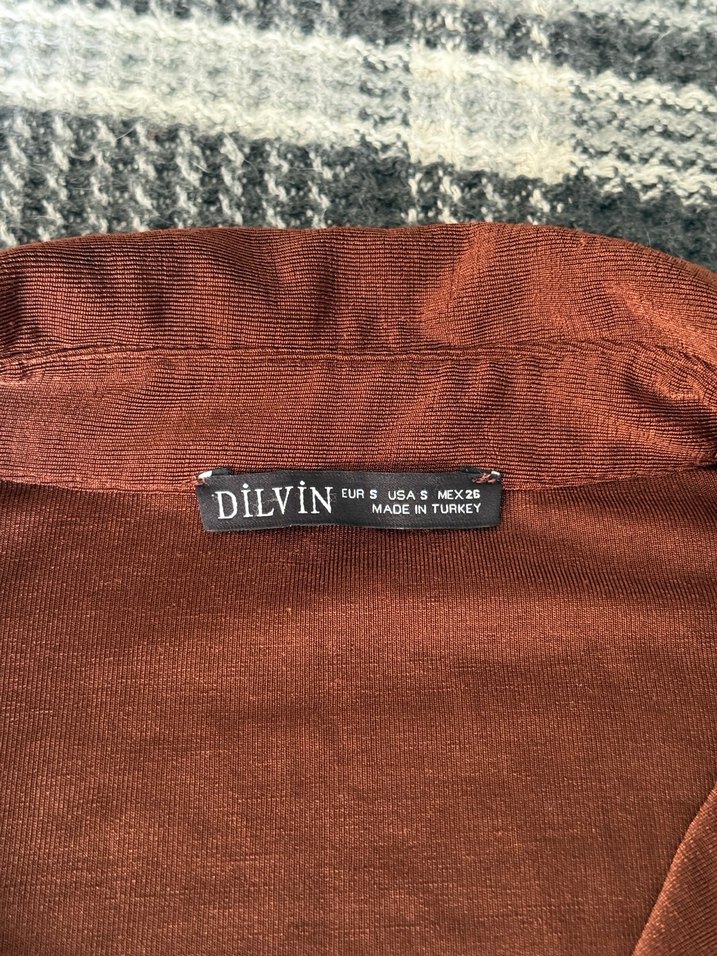 Dilvin acı kahve gömlek - Görsel 4