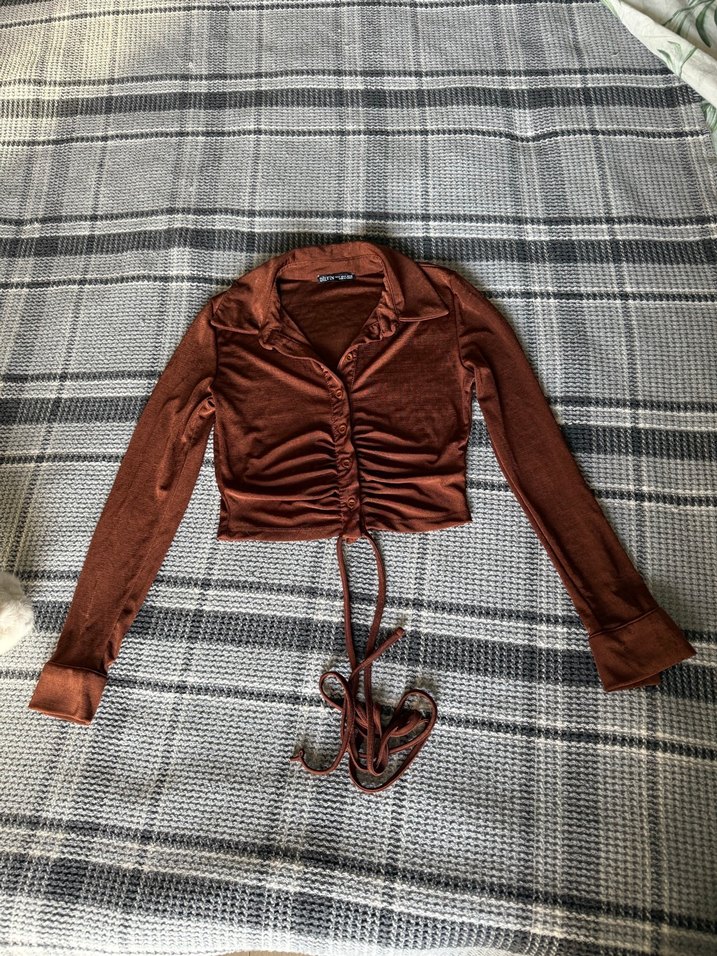 Dilvin acı kahve gömlek - Görsel 2