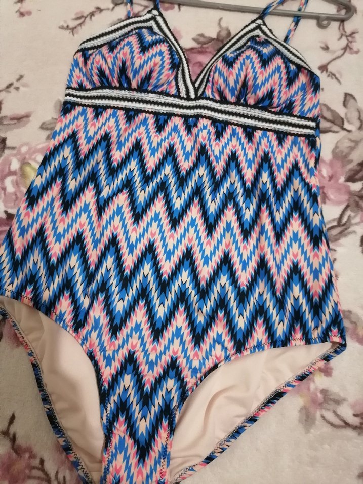 Renkli Bağlama Desenli Bohem Mayo - Görsel 3