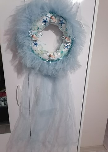 Mavi Pastel Bağlamalı erkek çocuk kapı süsü - Görsel 3