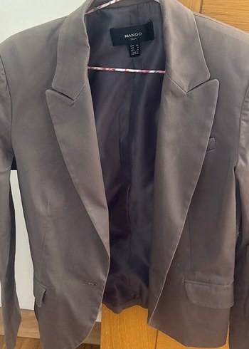 Mango Gri Blazer Ceket