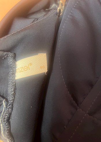 Lacivert Drapeli Uzun Askılı Kadın Elbise - Görsel 6