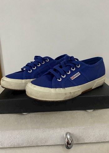 36 Beden Superga Kadın Mavi Spor Ayakkabı Velcro