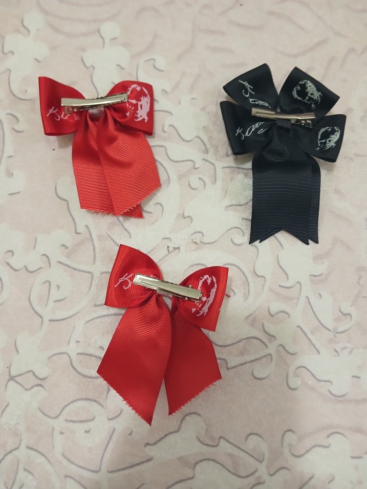 Kırmızı ve Siyah Atatürk Çocuk Fiyonk Saç Tokaları - Görsel 2