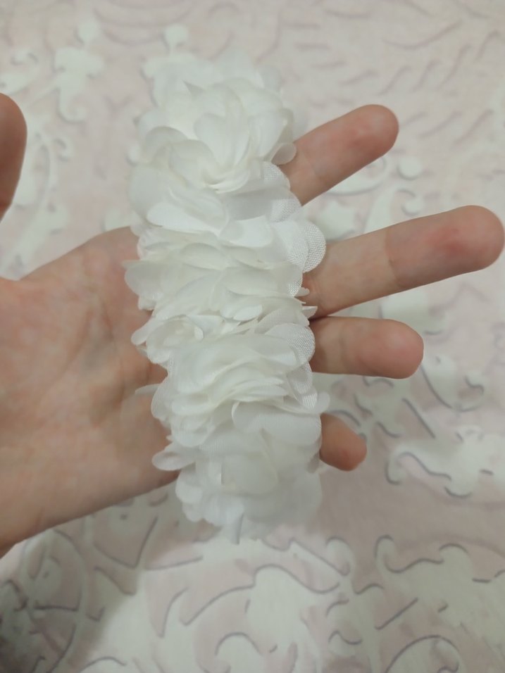 Beyaz Fırfırlı Saç Tacı - Görsel 2