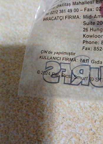 Beden Burger King Smurfs Figürü 2024
