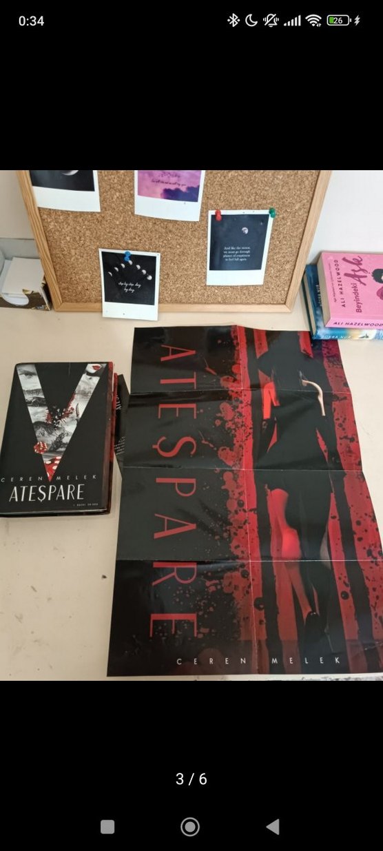 Ateşpare 1- ceren melek- yan boyamali özel baskı - Görsel 3