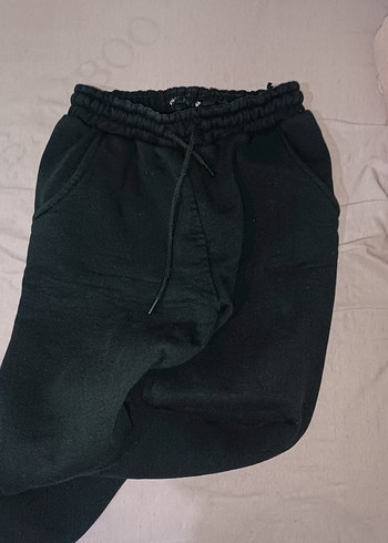 Siyah Rahat Kesim Kadın Eşofman Altı - Görsel 3