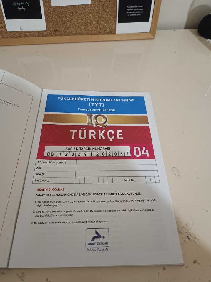 TYT paraf Türkçe 15 Deneme Kitabı - Görsel 3