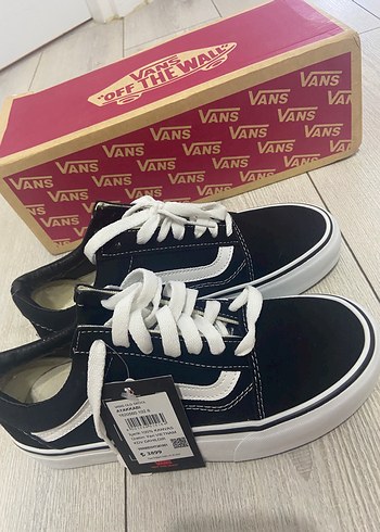 Sıfır Orijinal Vans Old Skool Siyah Beyaz Spor Ayakkabı