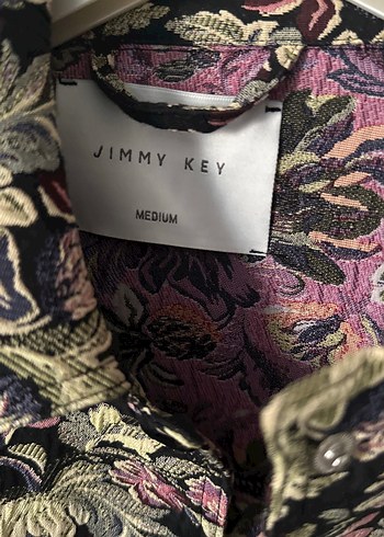 Jimmy Key Çiçek Desenli Bohem Midi Kadın Ceket