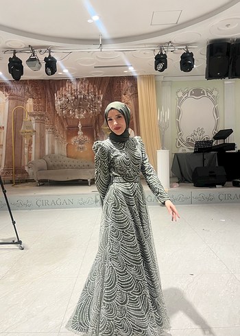 Abiye Simli prenses model abiye