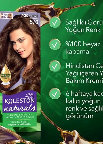 Koleston Naturals Açık Kahve Saç Boyası 5/0 - Görsel 7