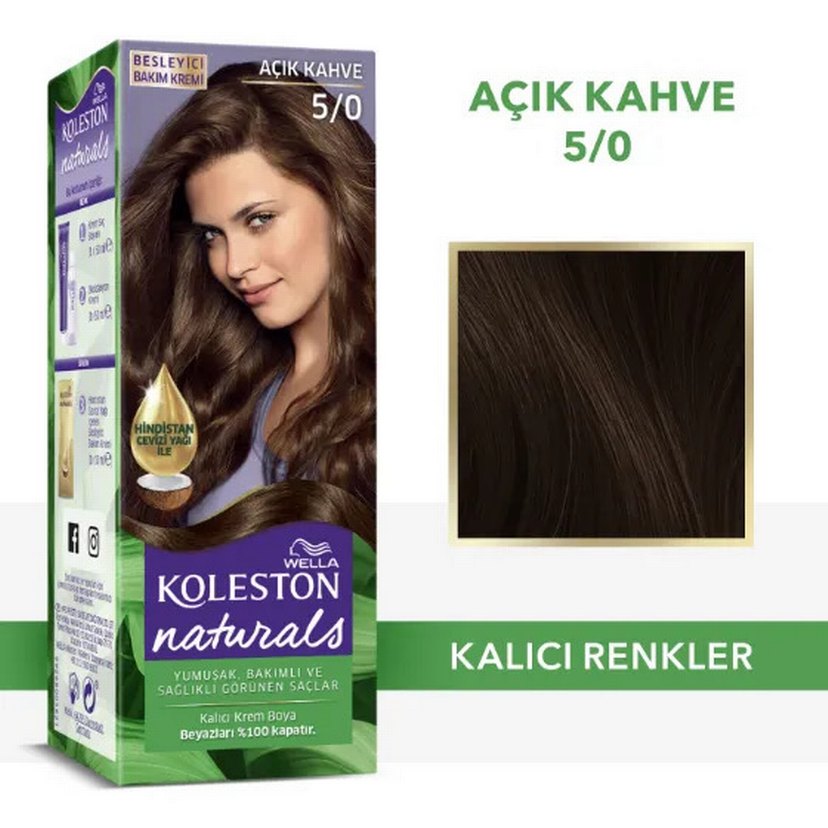Koleston Naturals Açık Kahve Saç Boyası 5/0 - Görsel 2