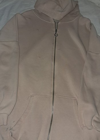 Kadın Bej Fermuarlı Sweatshirt