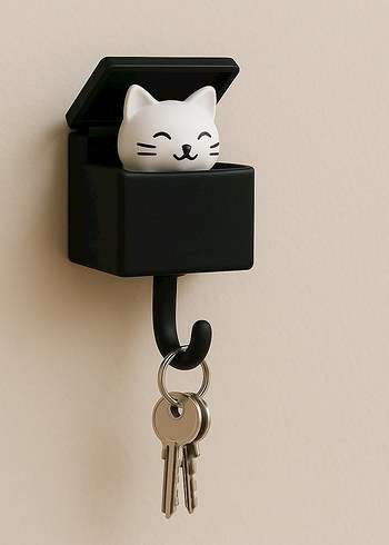 Sevimli Kedi Anahtarlık Askısı - Görsel 6