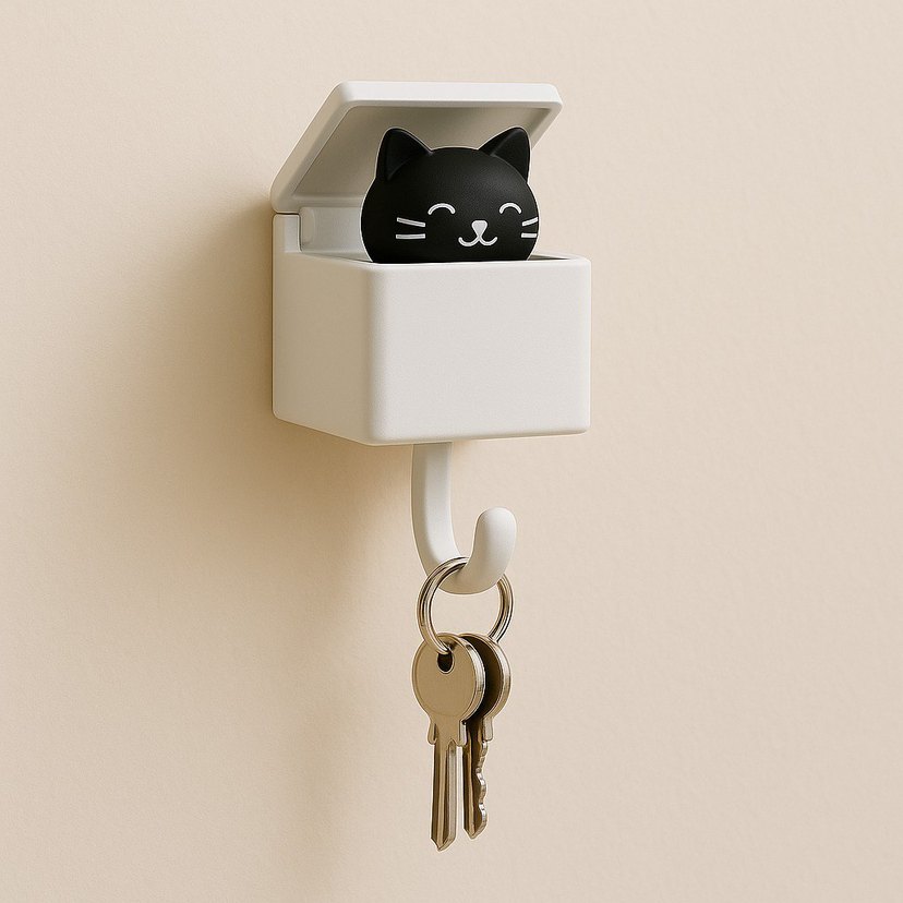 Sevimli Kedi Anahtarlık Askısı - Görsel 2