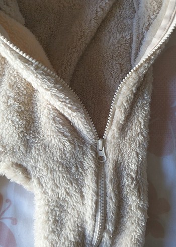 Kürklü Kahverengi Bebek Tulumu - Görsel 5