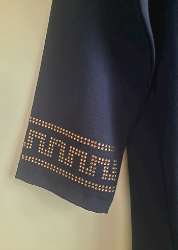 Uzun Kollu Lacivert Kadın Tunik - Görsel 2