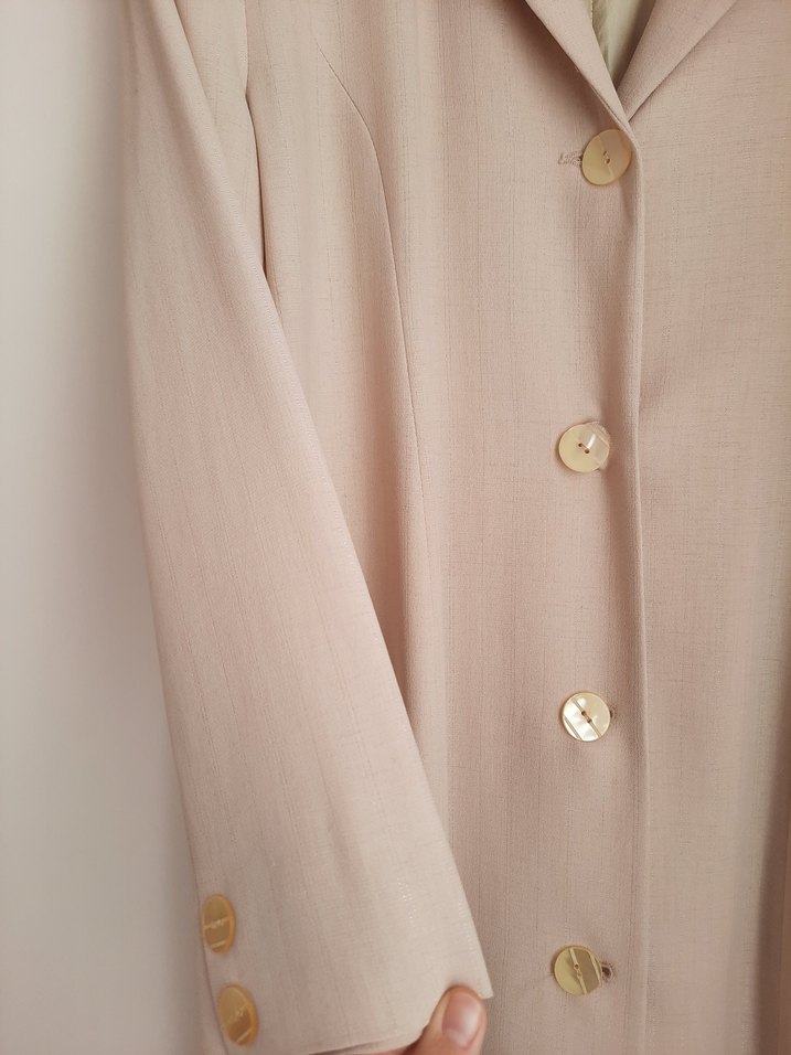 Krem Uzun Pardesü - Görsel 2