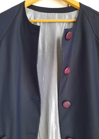 Lacivert Kadın Dış Giyim Kap - Görsel 3