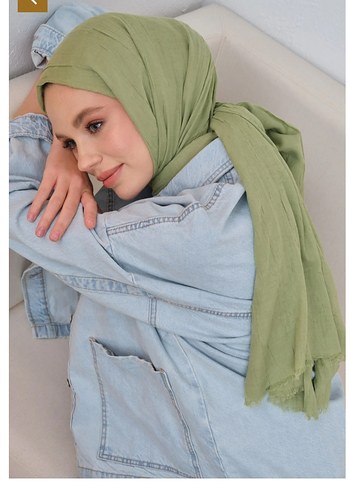 Fıstık Yeşili Bambu Kadın Şal - Görsel 3