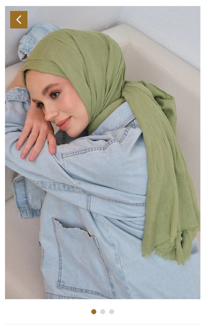 Fıstık Yeşili Bambu Kadın Şal - Görsel 3