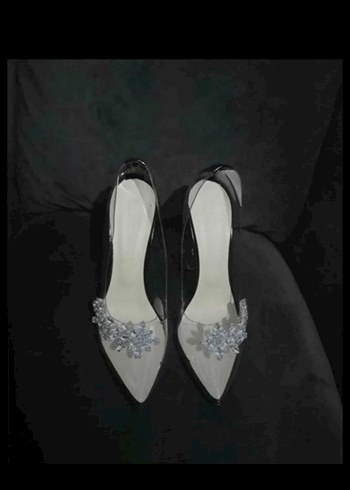 Diger Siyah Sekilli Stiletto Kadın Abiye Ayakkabı