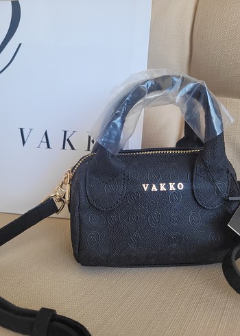 Vakko Siyah Deri Kadın Çanta