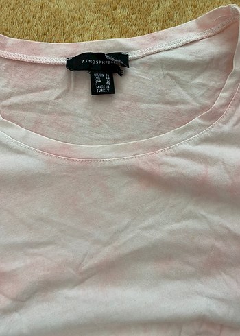 Kız Çocuk Pembe Kısa Kollu Batik Tişört - Görsel 3