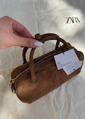 Zara SÜET DERİ MİNİ BOWLING ÇANTA