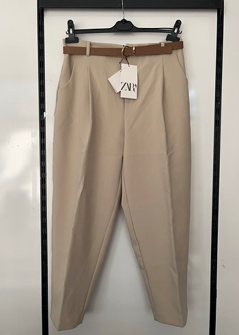 ZARA KEMERLİ PENSLİ PANTOLON