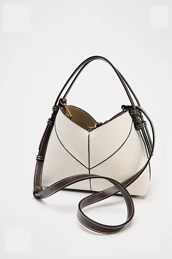 KONTRAST RENKLİ MİNİ KANVAS SHOPPER