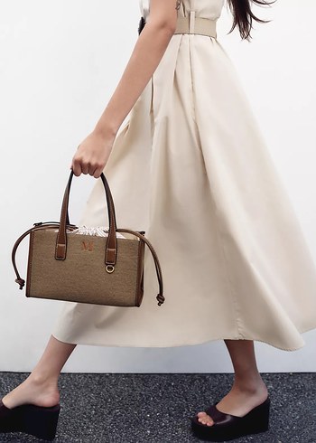 Zara ÖRGÜ SHOPPER ÇANTA