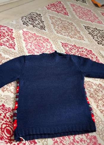 Renkli erkek çocuk Triko V Yaka Kazak - Görsel 2