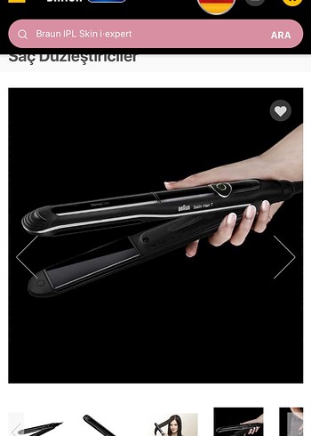  Beden Braun Braun Satin Hair 7 SensoCare Saç Düzleştirici